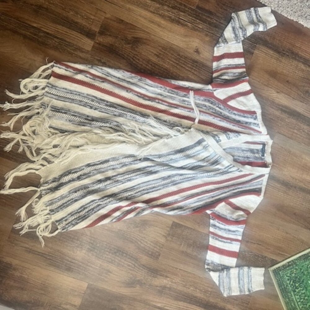 Native American Fringe Lightweight Sweater jacket